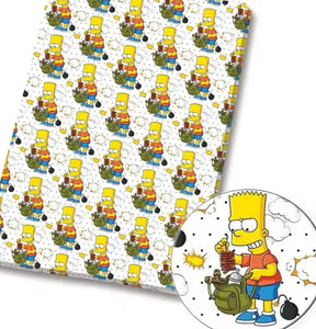 Bart Simpson PolyCotton Fabric Half Yard (18” x 55”)