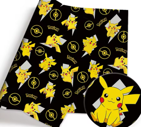 Pikachu polyCotton Fabric Half Yard (18” x 55”)