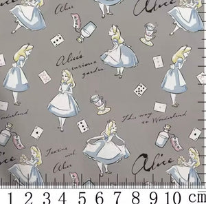 Alice in Wonderland polyCotton Fabric Half Yard (18” x 55”)