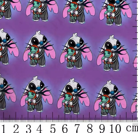 Stitch Jack Skellington polyCotton Fabric Half Yard (18” x 55”)