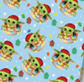 Star Wars Mandalorian Grogu Space Character Polycotton Fabric - Half Yard (18” x 55”) 29792