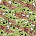 Star Wars Mandalorian Grogu Space Character Polycotton Fabric - Half Yard (18” x 55”) 80100