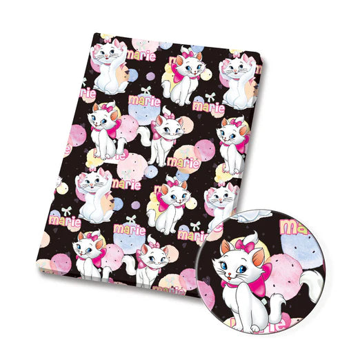 Fancy Lady Cat Polycotton Fabric - Half Yard (18” x 55”) 23876