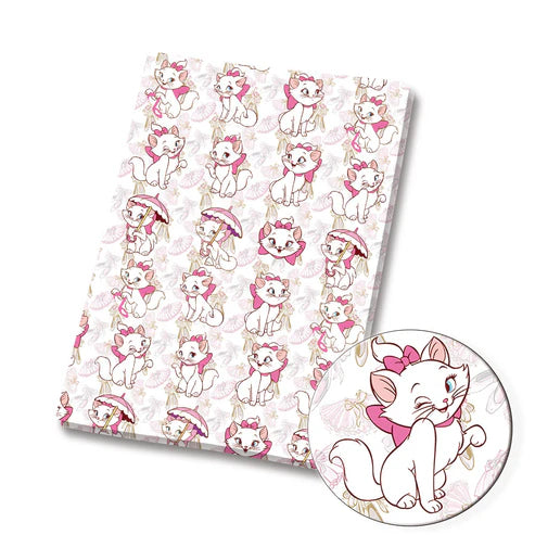 Fancy Lady Cat Polycotton Fabric - Half Yard (18” x 55”) 23877