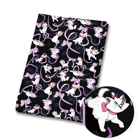 Fancy Lady Cat Polycotton Fabric - Half Yard (18” x 55”) 23880