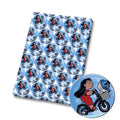 Cheeky Blue alien Polycotton Fabric - Half Yard (18” x 55”) 23901