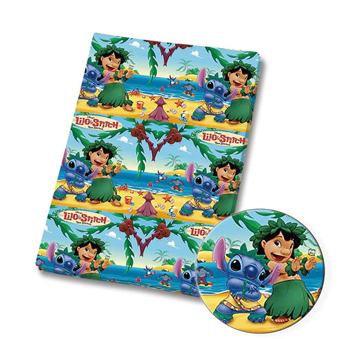 Cheeky Blue alien Beach Polycotton Fabric - Half Yard (18” x 55”) 23906