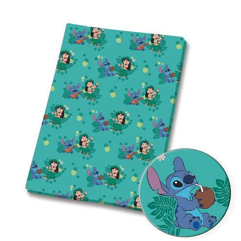 Cheeky Blue alien Polycotton Fabric - Half Yard (18” x 55”) 23908