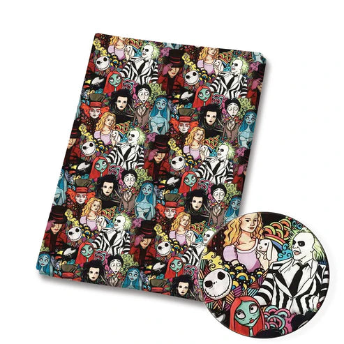 Halloween characters Polycotton Fabric - Half Yard (18” x 55”) 23929