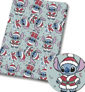 Santa Stitch polyCotton Fabric Half Yard (18” x 55”)