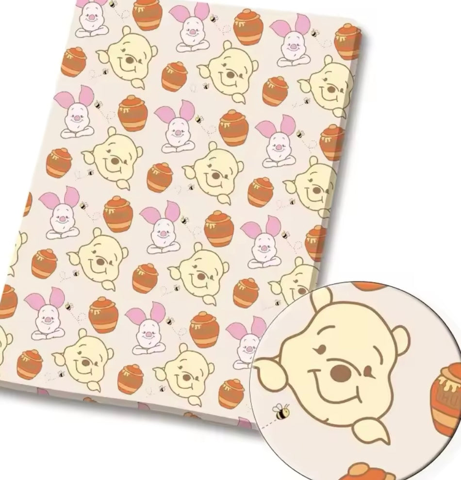 Winnie and Piglet polyCotton Fabric Half Yard (18” x 55”)