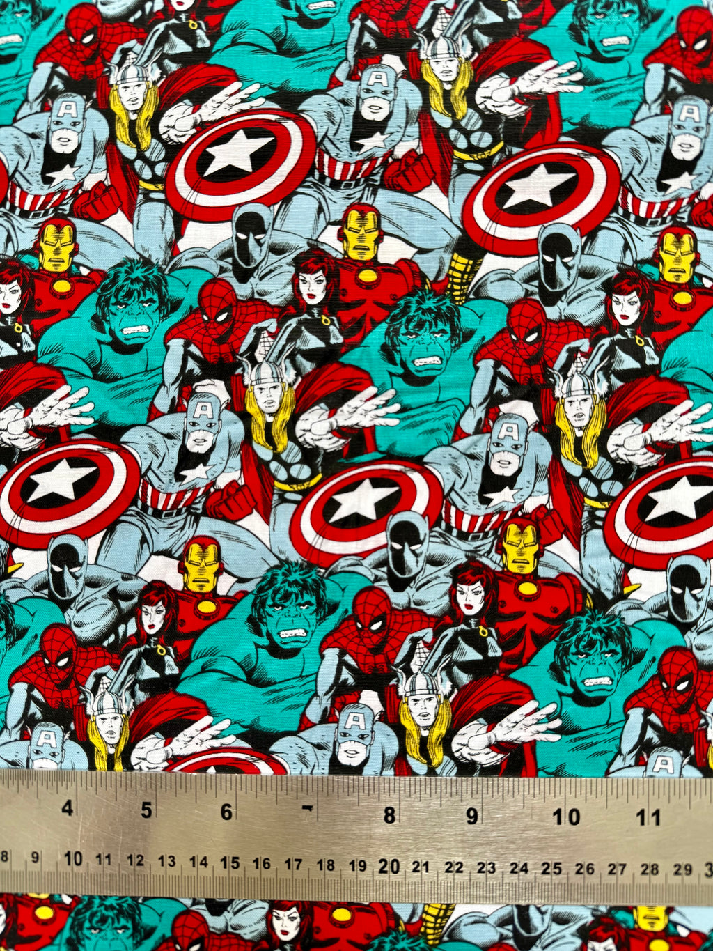 Marvel Avengers Superhero Cotton Fabric - Half Yard (18” x 55”)