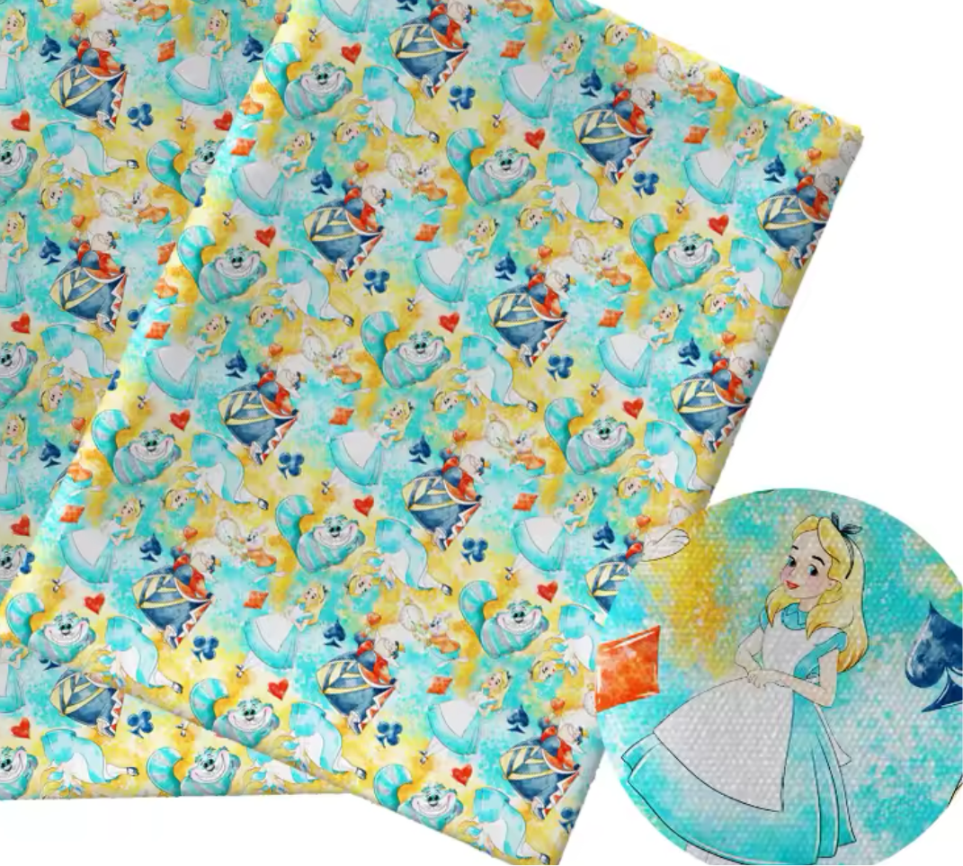 Alice in Wonderland polyCotton Fabric Half Yard (18” x 55”)