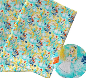 Alice in Wonderland polyCotton Fabric Half Yard (18” x 55”)