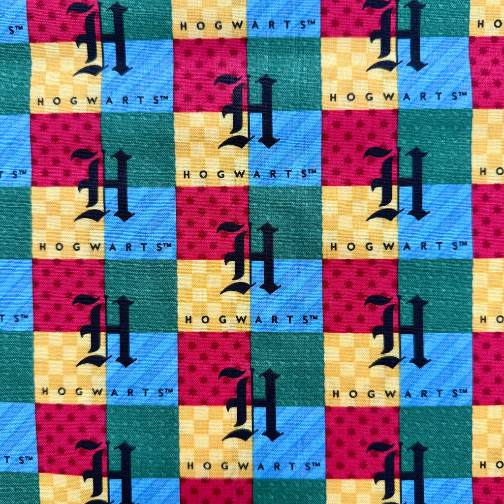 Harry Potter Hogwarts Cotton Fabric - Half Yard (18” x 55”)