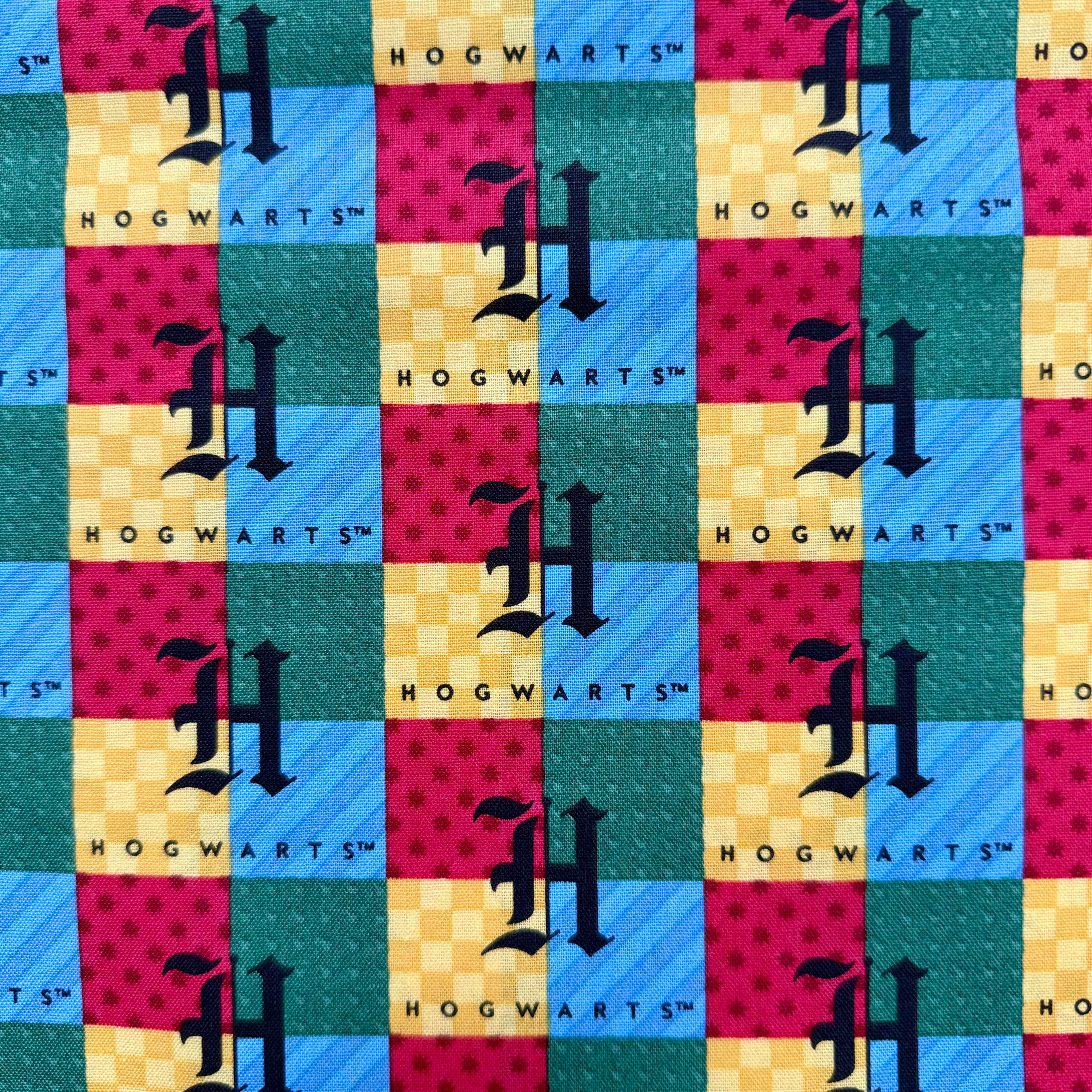 Harry Potter Hogwarts Cotton Fabric - Half Yard (18” x 55”)
