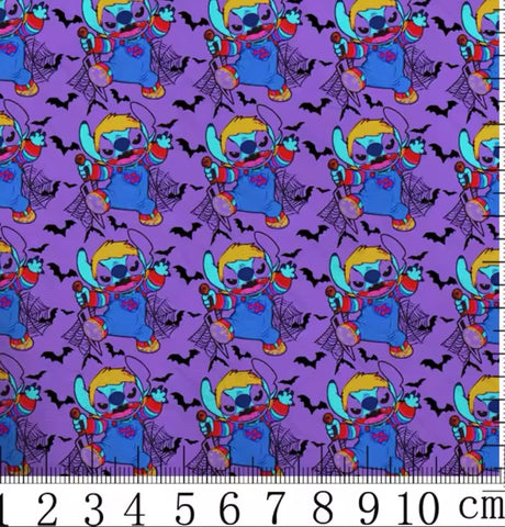 Stitch Halloween Chucky polyCotton Fabric Half Yard (18” x 55”)