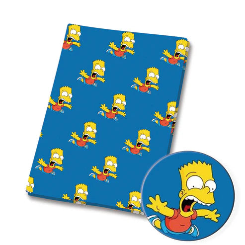 Yellow Cartoon Family Polycotton Fabric - Half Yard (18” x 55”) 4694