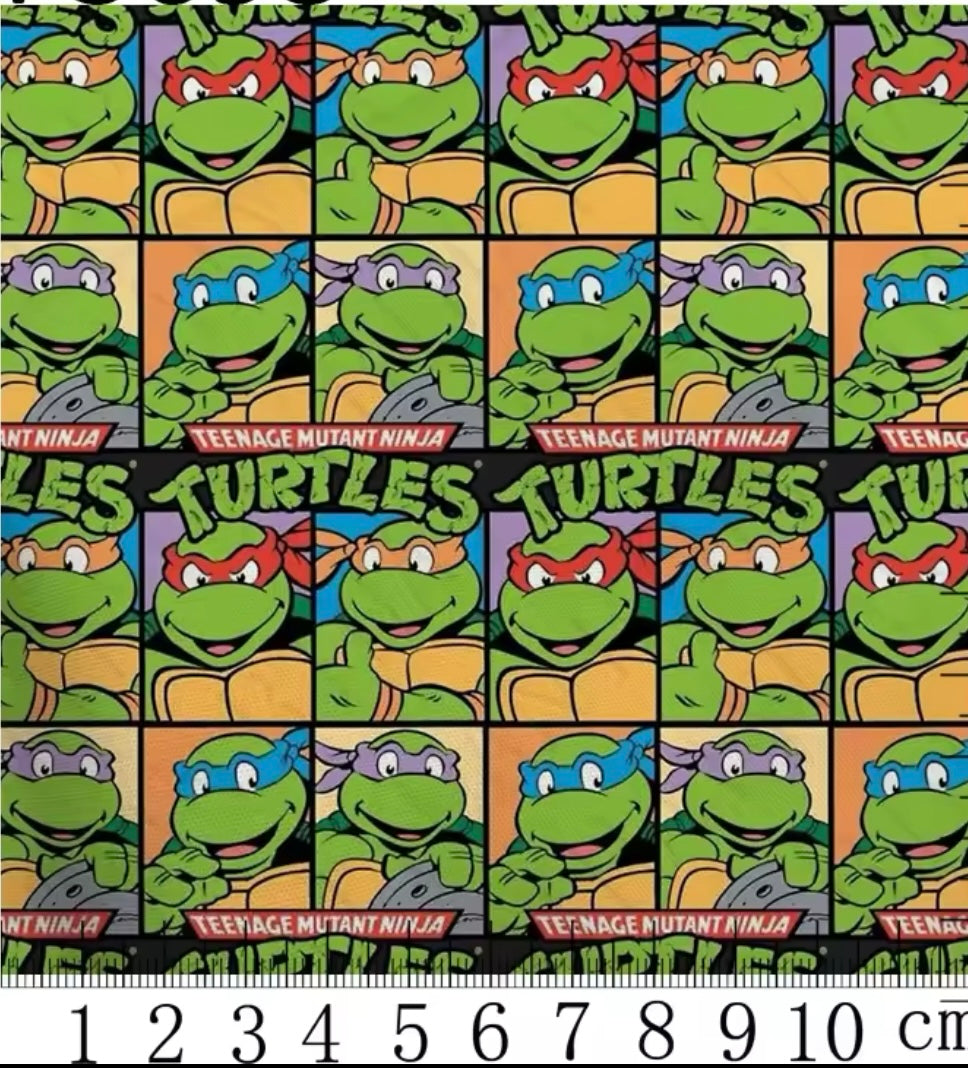 Teenage Turtles PolyCotton Fabric Half Yard (18” x 55”)