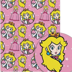 Princess Peach polyCotton Fabric Half Yard (18” x 55”)