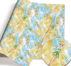 Tinkerbell Polycotton Fabric Half Yard (18” x 50”)