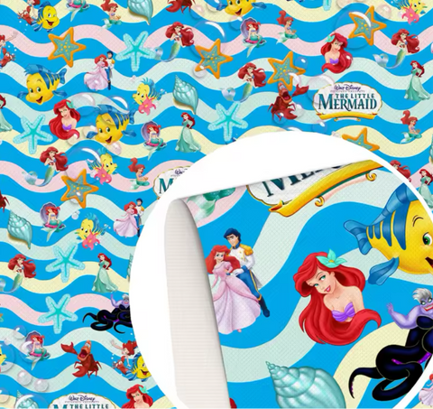 Little Mermaid polyCotton Fabric Half Yard (18” x 55”)