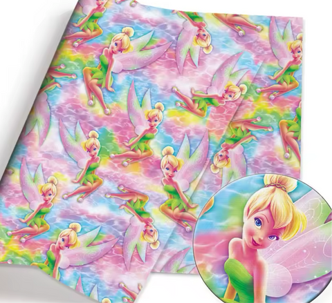 Tinkerbell Polycotton Fabric Half Yard (18” x 50”)