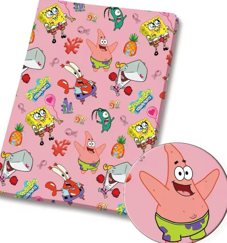 Spongebob polyCotton Fabric Half Yard (18” x 55”)