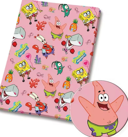 Spongebob polyCotton Fabric Half Yard (18” x 55”)