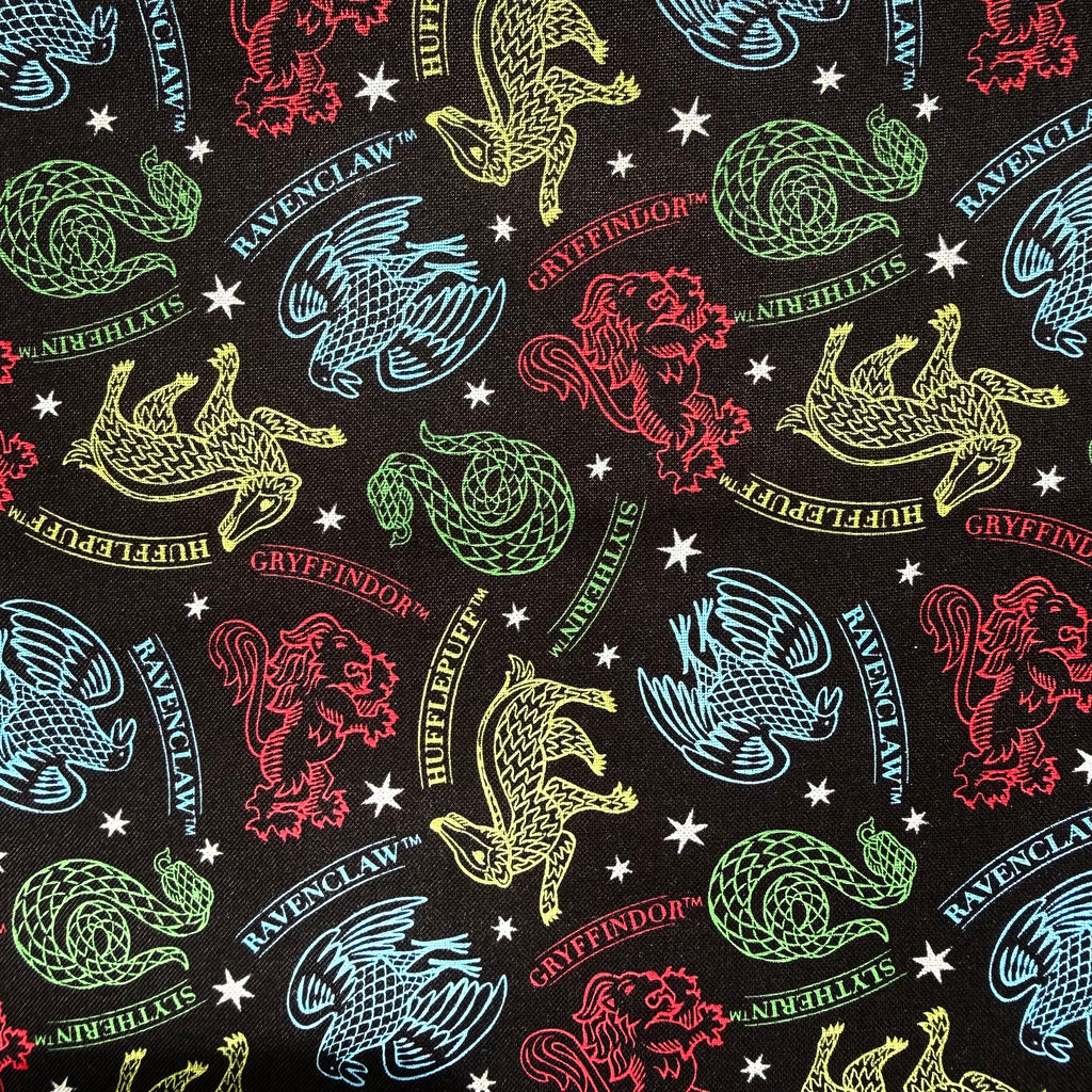 Harry Potter Hogwarts Cotton Fabric - Half Yard (18” x 55”)