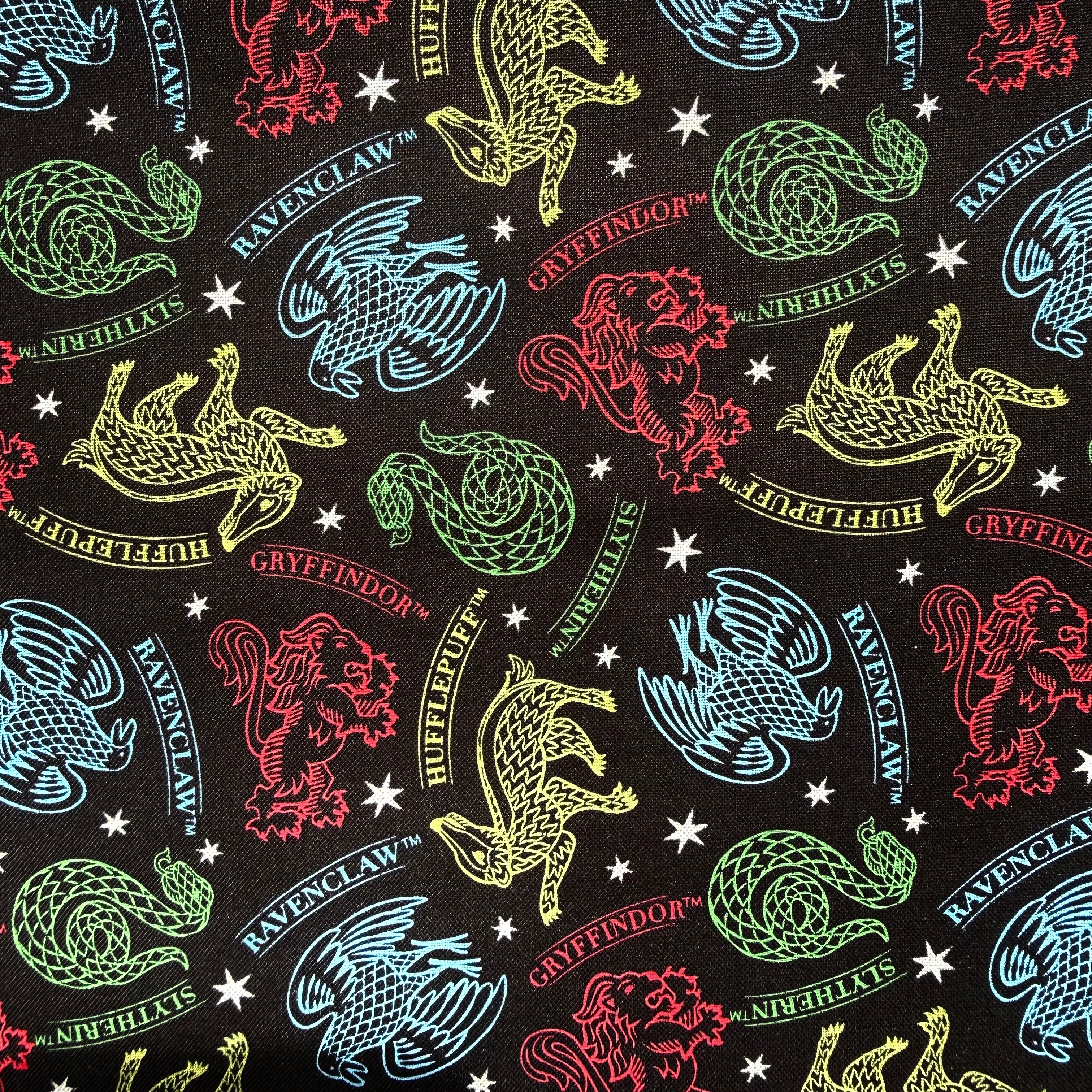 Harry Potter Hogwarts Cotton Fabric - Half Yard (18” x 55”)