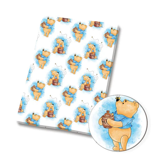 Honey Bear Polycotton Fabric - Half Yard (18” x 55”) 32512
