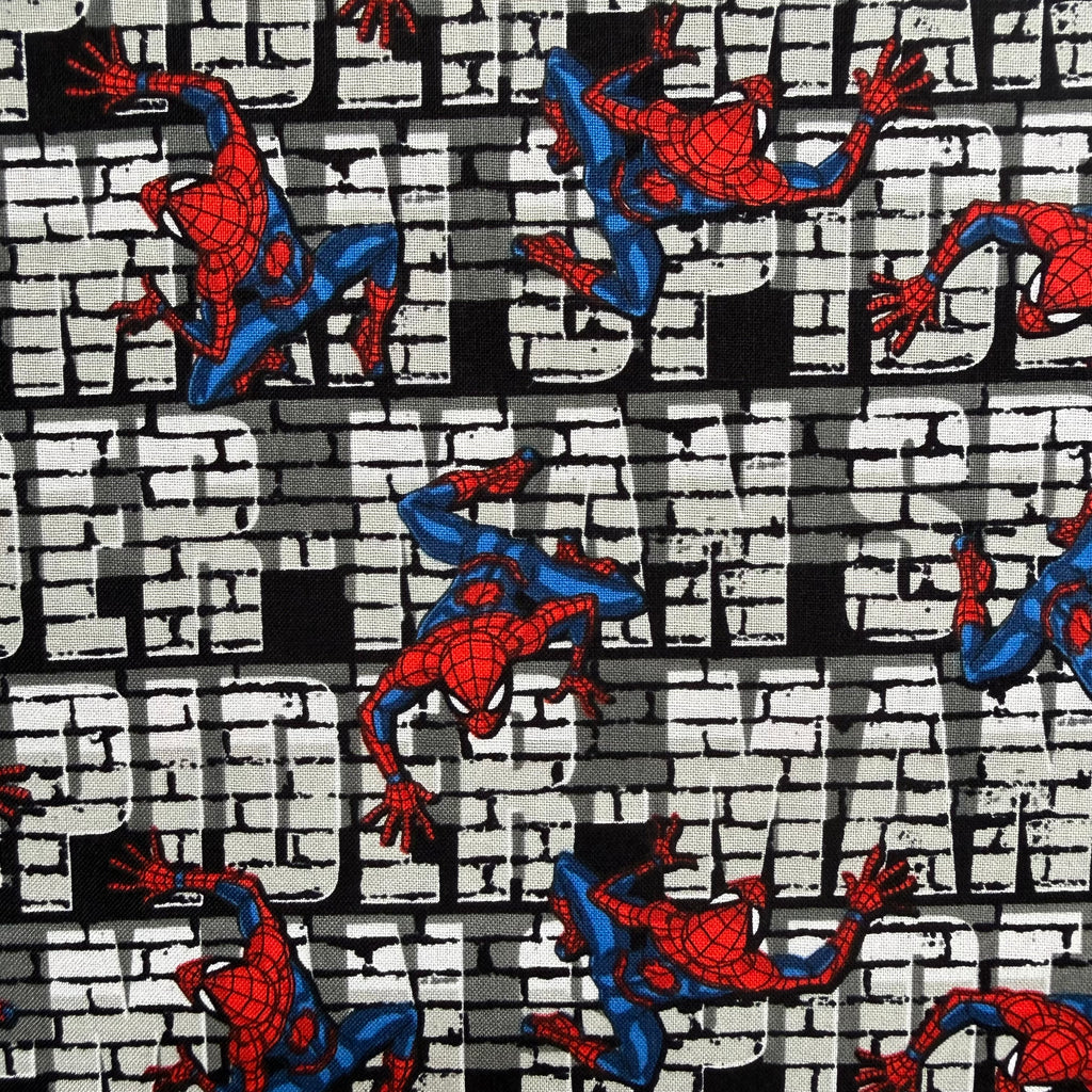 Marvel Avengers Spiderman Cotton Fabric - Half Yard (18” x 55”)