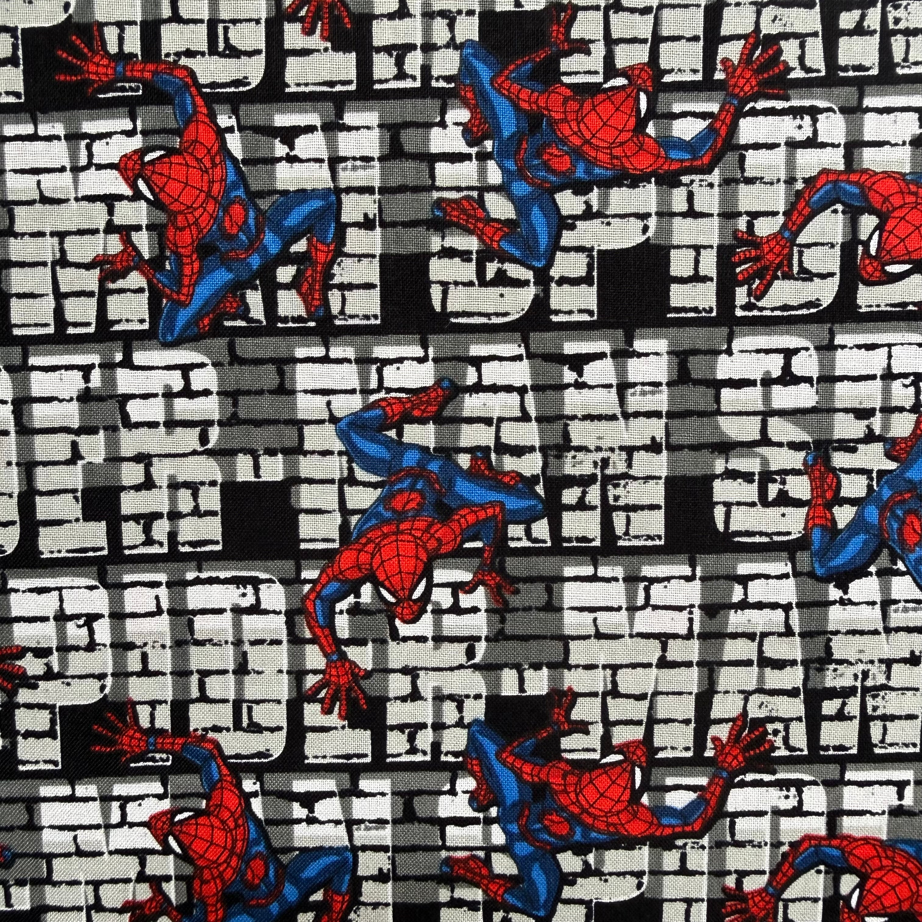 Marvel Avengers Spiderman Cotton Fabric - Half Yard (18” x 55”)