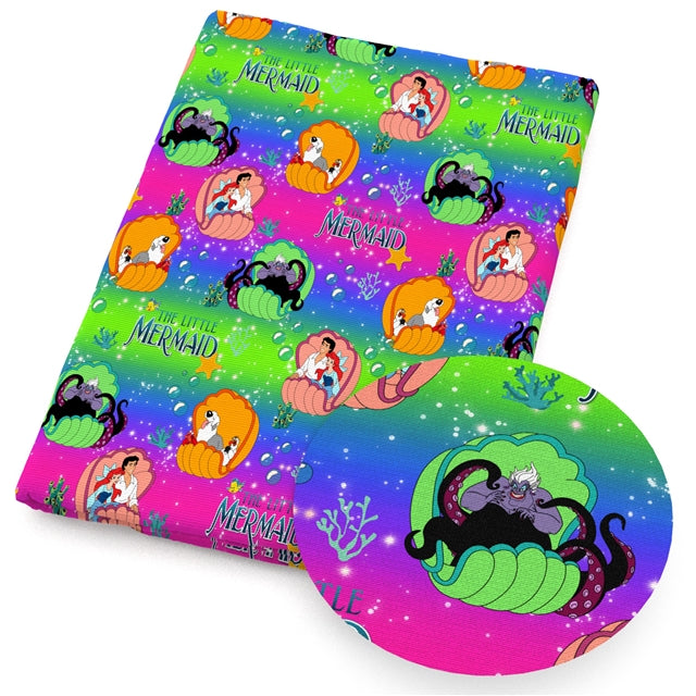 Mermaid Princess Polycotton Fabric - Half Yard (18” x 55”) 1290402