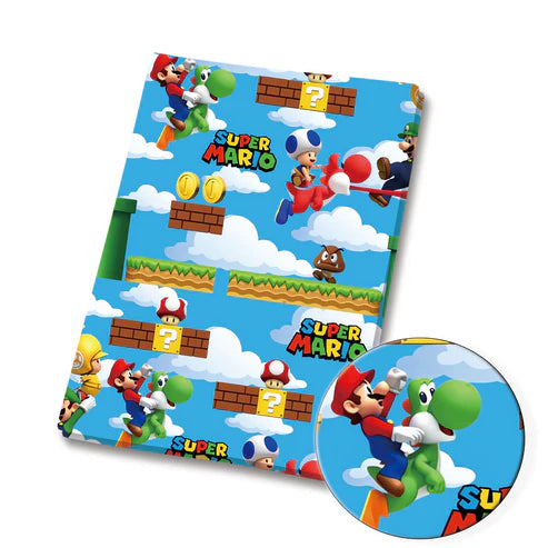 Plumber Brothers game Polycotton Fabric - Half Yard (18” x 55”) 33740