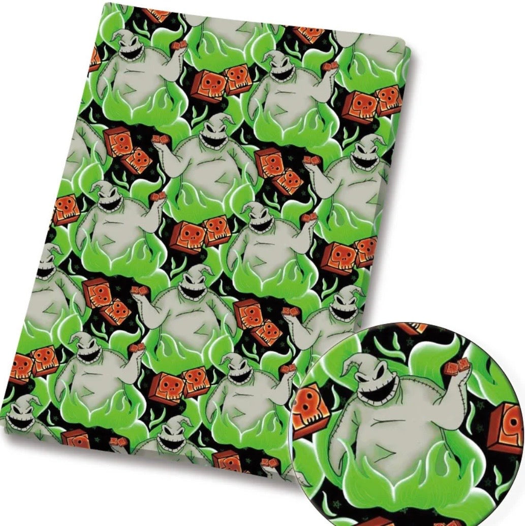 Disney Nightmare Before Christmas Oogie Boogie Halloween Polycotton Fabric - Half Yard (18” x 55”) 500203