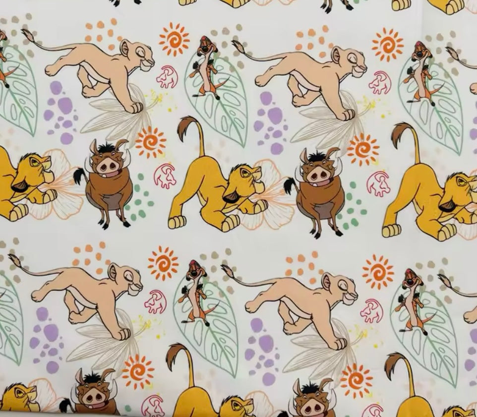 Lion King Polycotton Fabric Half Yard (18” x 50”)