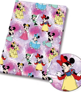 Minnie Mouse Princess polyCotton Fabric Half Yard (18” x 55”)