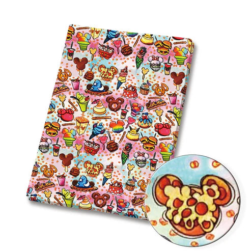 Theme Park Snacks Polycotton Fabric - Half Yard (18” x 55”) 3735