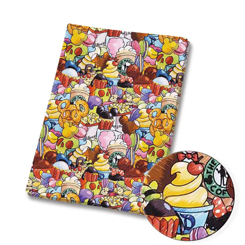 Theme Park Snacks Polycotton Fabric - Half Yard (18” x 55”) 3736