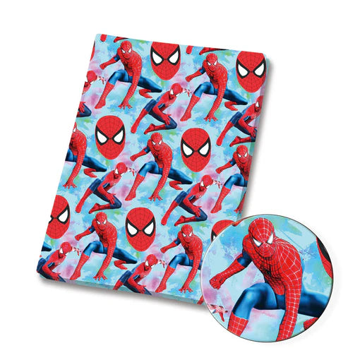 Webbed Superhero Polycotton Fabric - Half Yard (18” x 55”) 37456