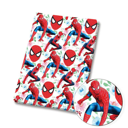 Webbed Superhero Polycotton Fabric - Half Yard (18” x 55”) 37457