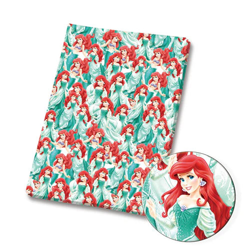 Mermaid Princess Polycotton Fabric - Half Yard (18” x 55”) 2822