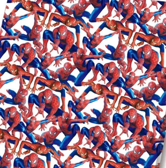 Marvel Avengers Spiderman Superhero character Polycotton Fabric - Half Yard (18” x 55”) 3094