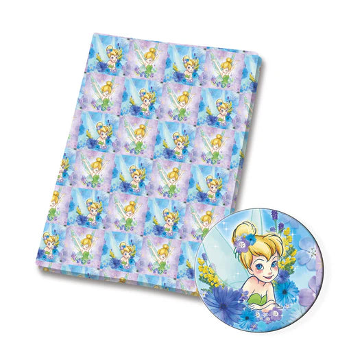 Green Fairy Polycotton Fabric - Half Yard (18” x 55”) 3902