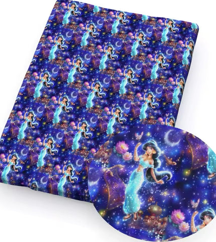 Princess Jasmine Cotton Fabric Half Yard (18” x 55”)