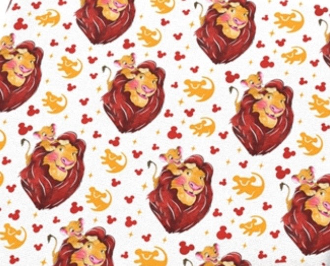 Disney Lion King Simba Mufasa Polycotton Fabric - Half Yard (18” x 55”) 1242333