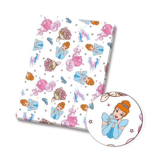 Glass Slipper Princess Polycotton Fabric - Half Yard (18” x 55”) 40946