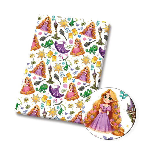 Magical Hair Princess Polycotton Fabric - Half Yard (18” x 55”) 41666